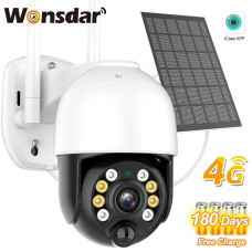 4G SIM Card Solar Camera Built-in Battery Outdoor IP Camera 