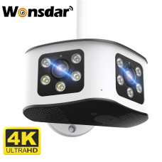 WONSDAR 4K 6MP Dual Lens WIFI IP Camera 180° Wide View Angle 