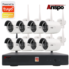 Anspo 8CH TUYA APP smart CCTV Wireless IP Camera