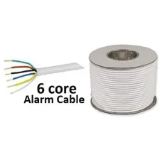 6-Core White Burglar Security Alarm Cable 100m