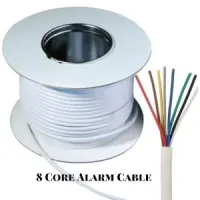 8-core White Burglar Security Alarm Cable 100m